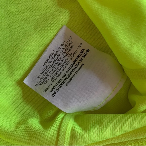 Nike Dri-FIT Neon Yellow Mesh Workout Tank Top - Picture 4 of 6
